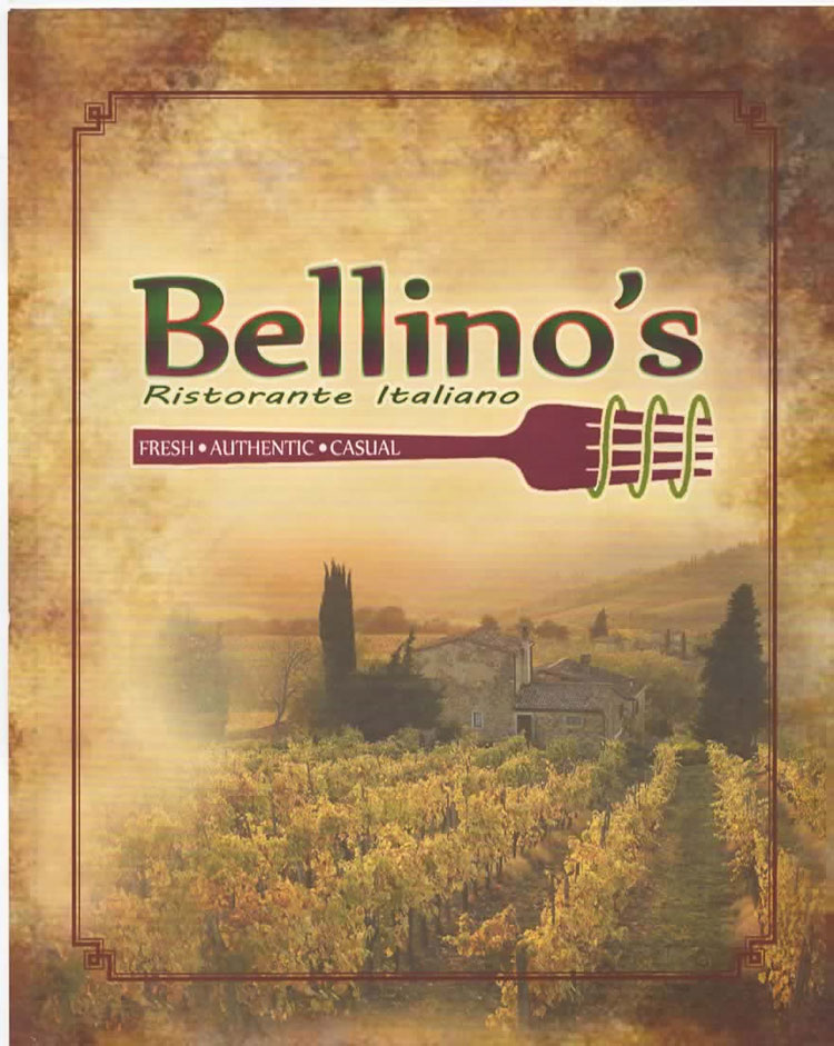Bellino's Restaurant Menu in Corpus Christi & Rockport/Fulton, Texas.