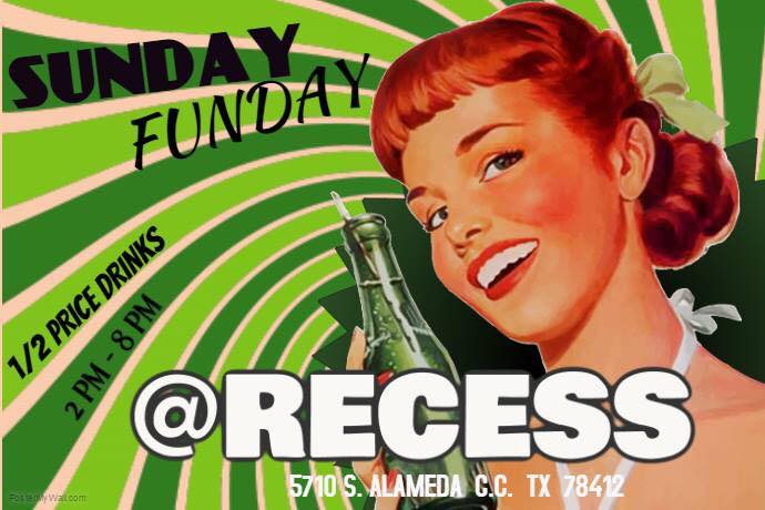 Sunday Funday at Recess Bar & Grill in Corpus Christi, Texas.